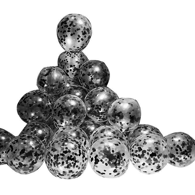 30cm Confetti Balloons Glitter Clear Latex 10PCS