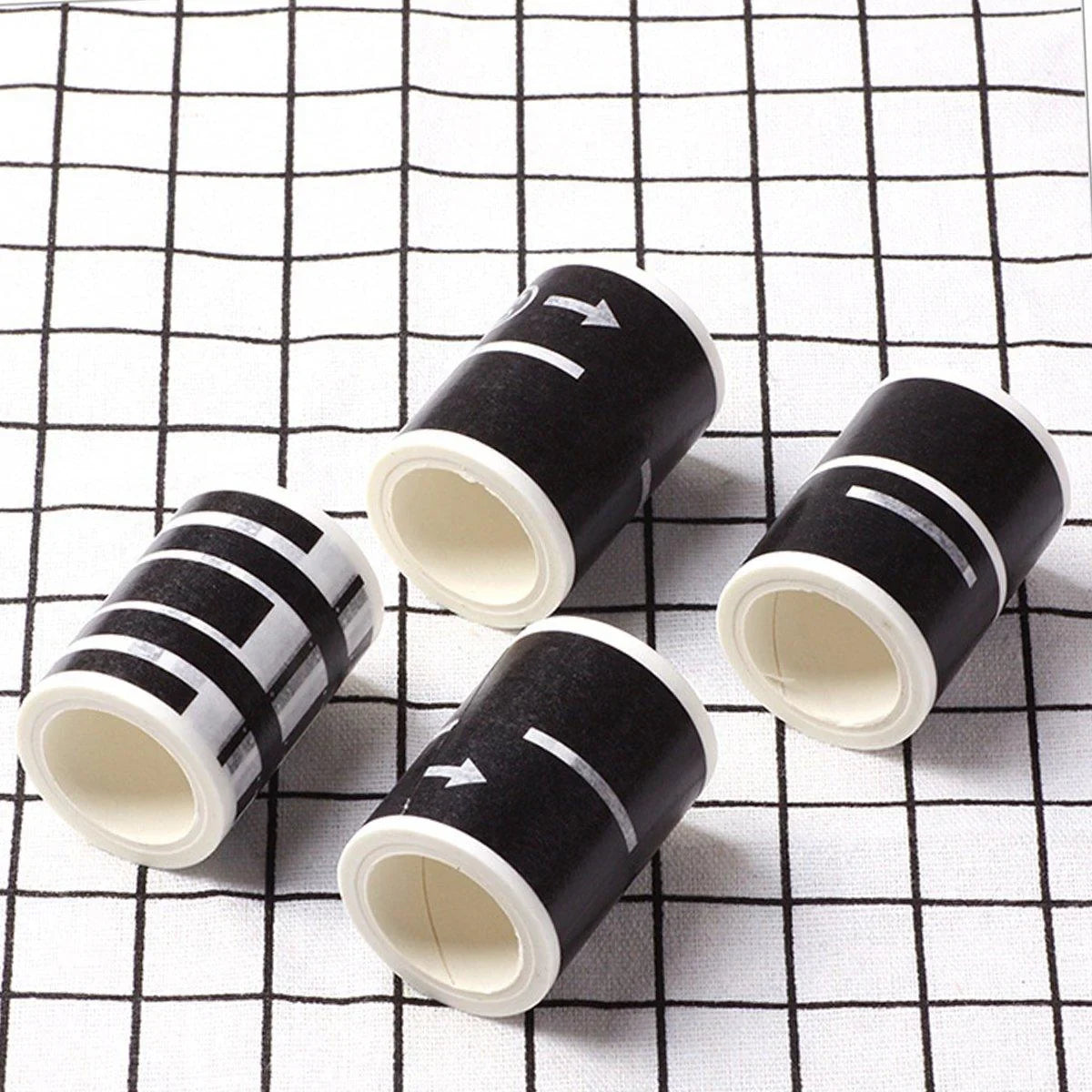 Cartoon Road Rail Transit Tape Sticker 4PCS