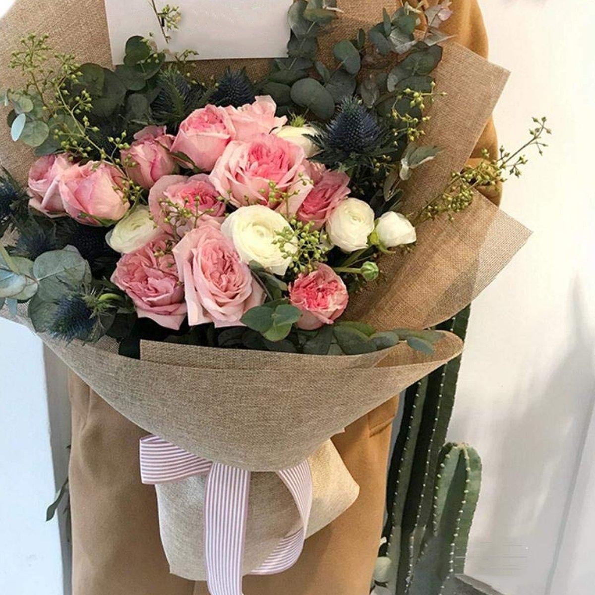 Linen Wrapping Paper 24 Colours Florist DIY