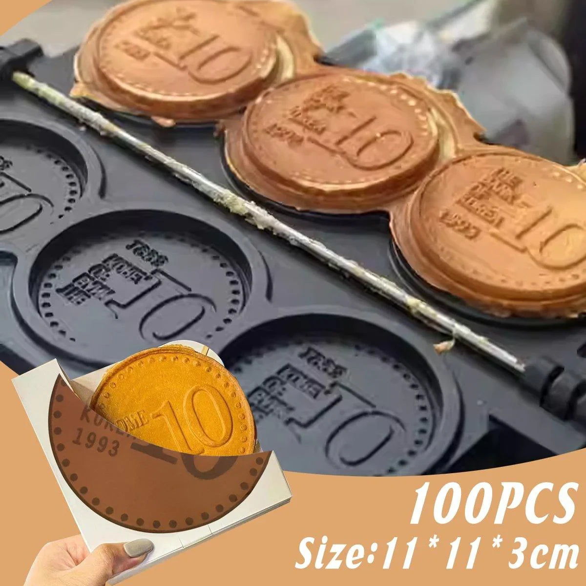 Paper Food Packaging Boxes Round 100PCS