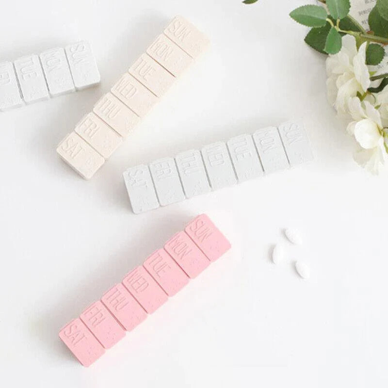 Weekly Pill Box Dispenser 2PCS