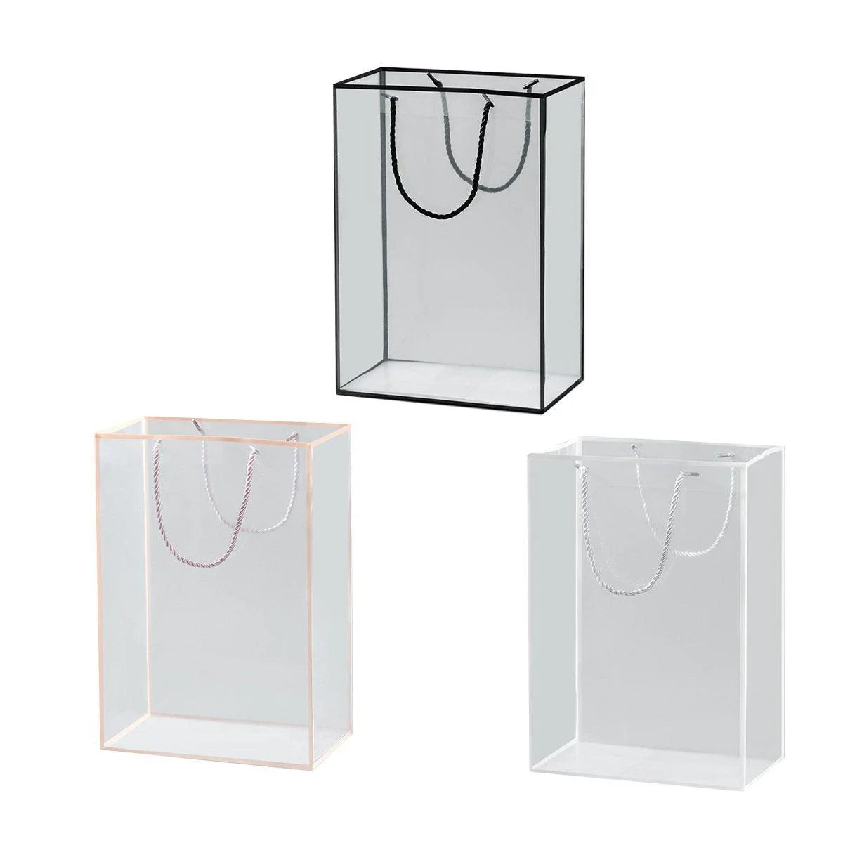 Premium PVC Clear Tote Bags Gift Packaging 10PCS