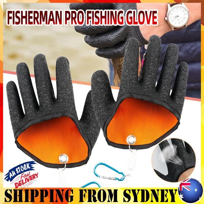 Fisherman Pro Fishing Glove With Magnet Release Catch Anti-slip Cut Resistant 1 Pair