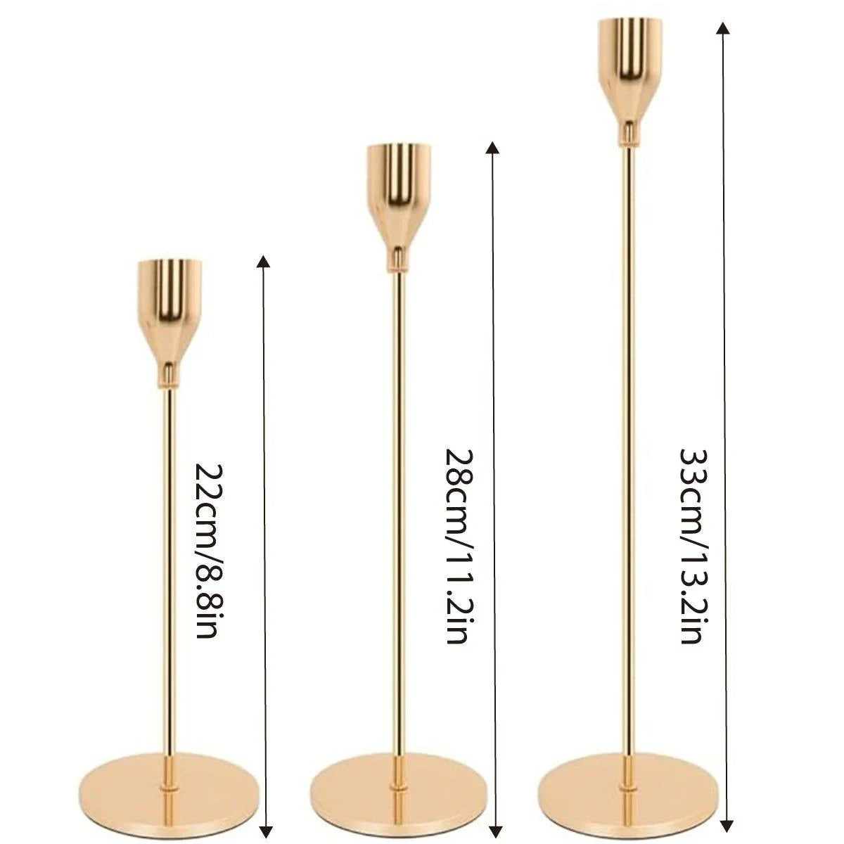 Candle Holder Decoration Crafts 4Colours 3PCS