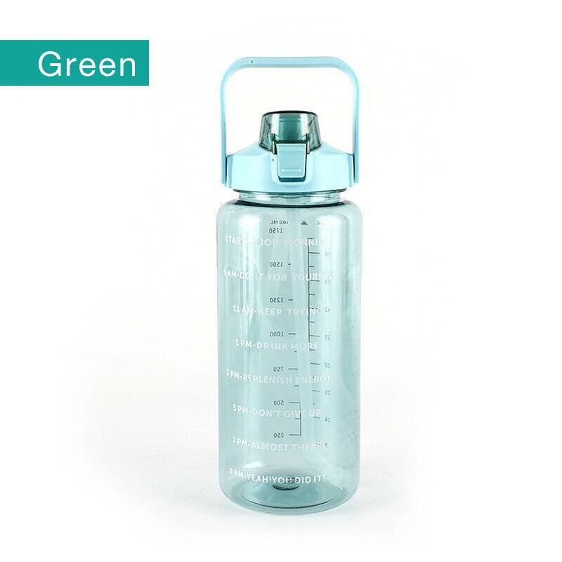 2L Water Bottle Straw Cup Sports Flask 1Pack