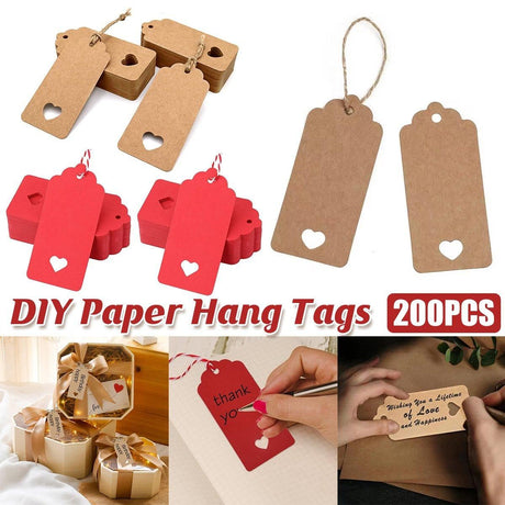 Add a personal and heartfelt touch to your gifts and decorations with these charming Valentine's Day love tags.