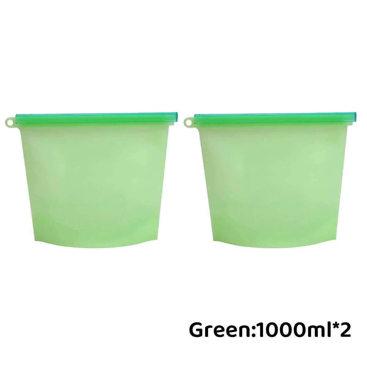 Reusable Silicone Food Storage Bags 500ml-1000ml