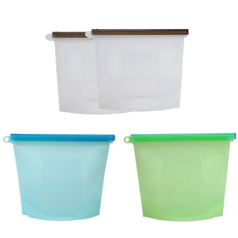 Reusable Silicone Food Storage Bags 500ml-1000ml