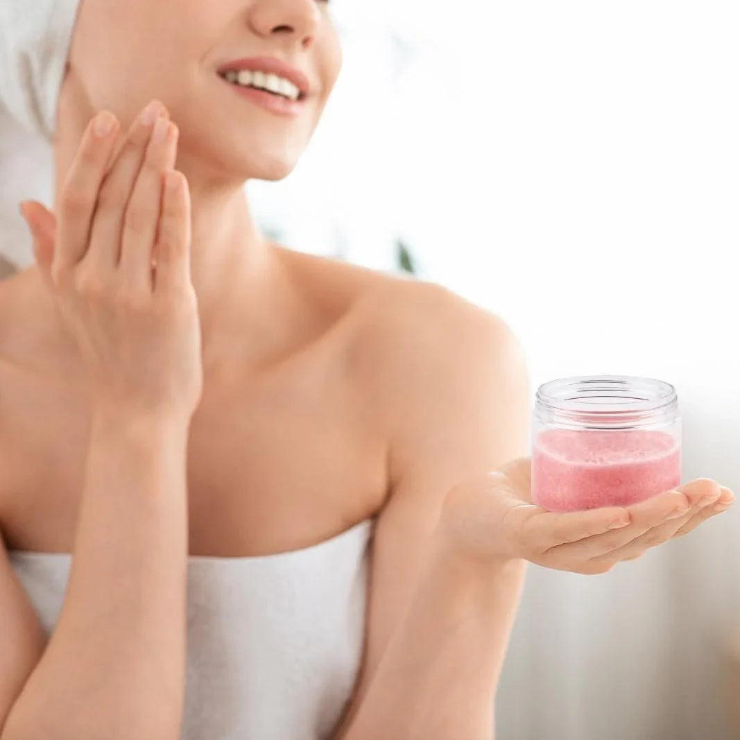 Durable PET Plastic Jars for Skincare Products Clear 10pcs