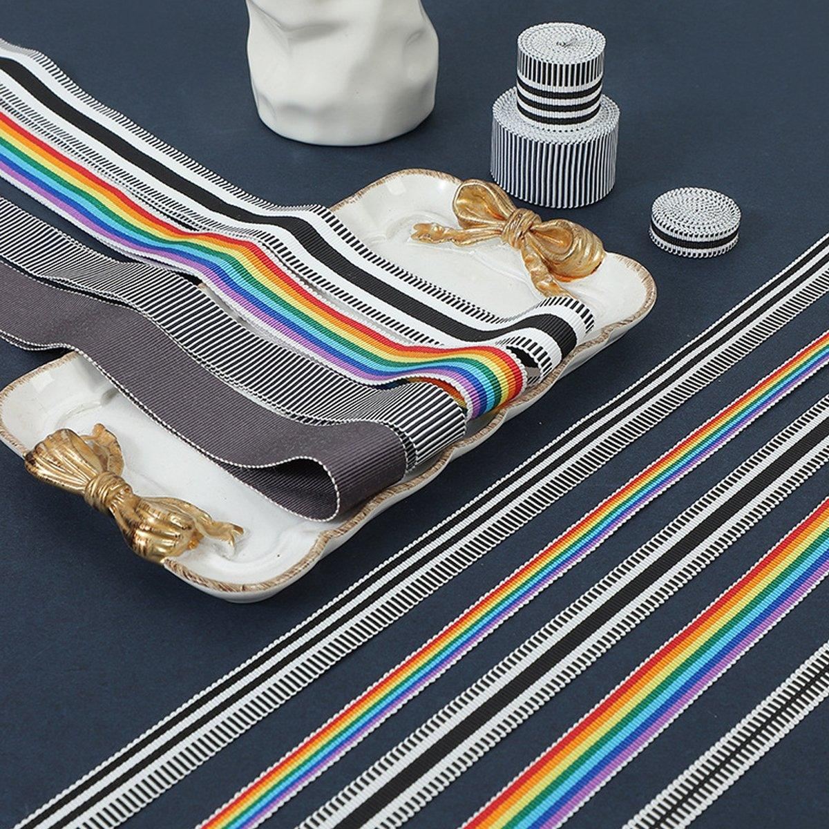 High-Density Fabric Stripe Ribbon 50 Yards