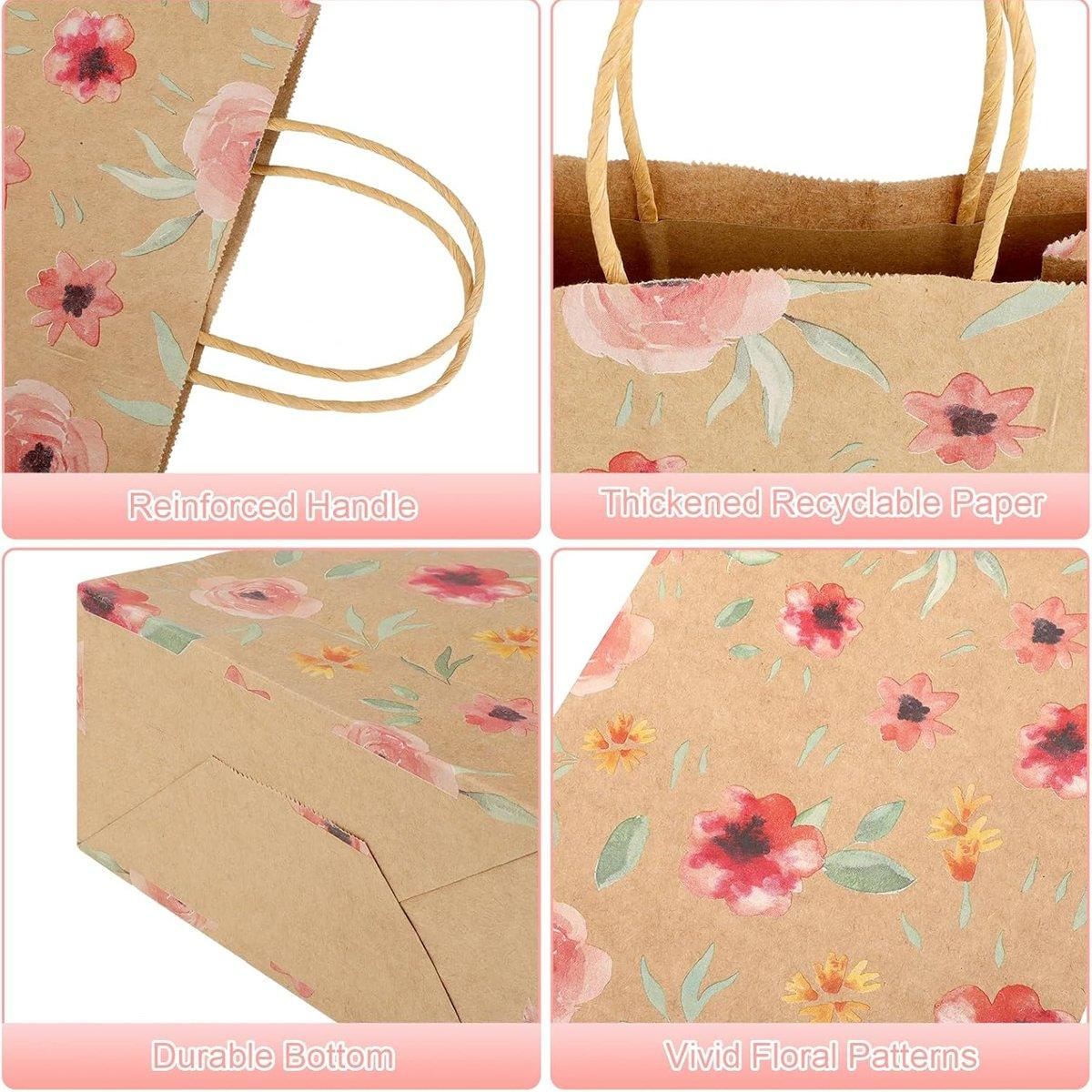 Kraft Gift Bag Maple Leaf Party Packaging 32PCS