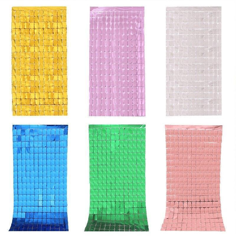 Rectangle Tinsel Curtain Shimmer Wall Backdrop 1PC
