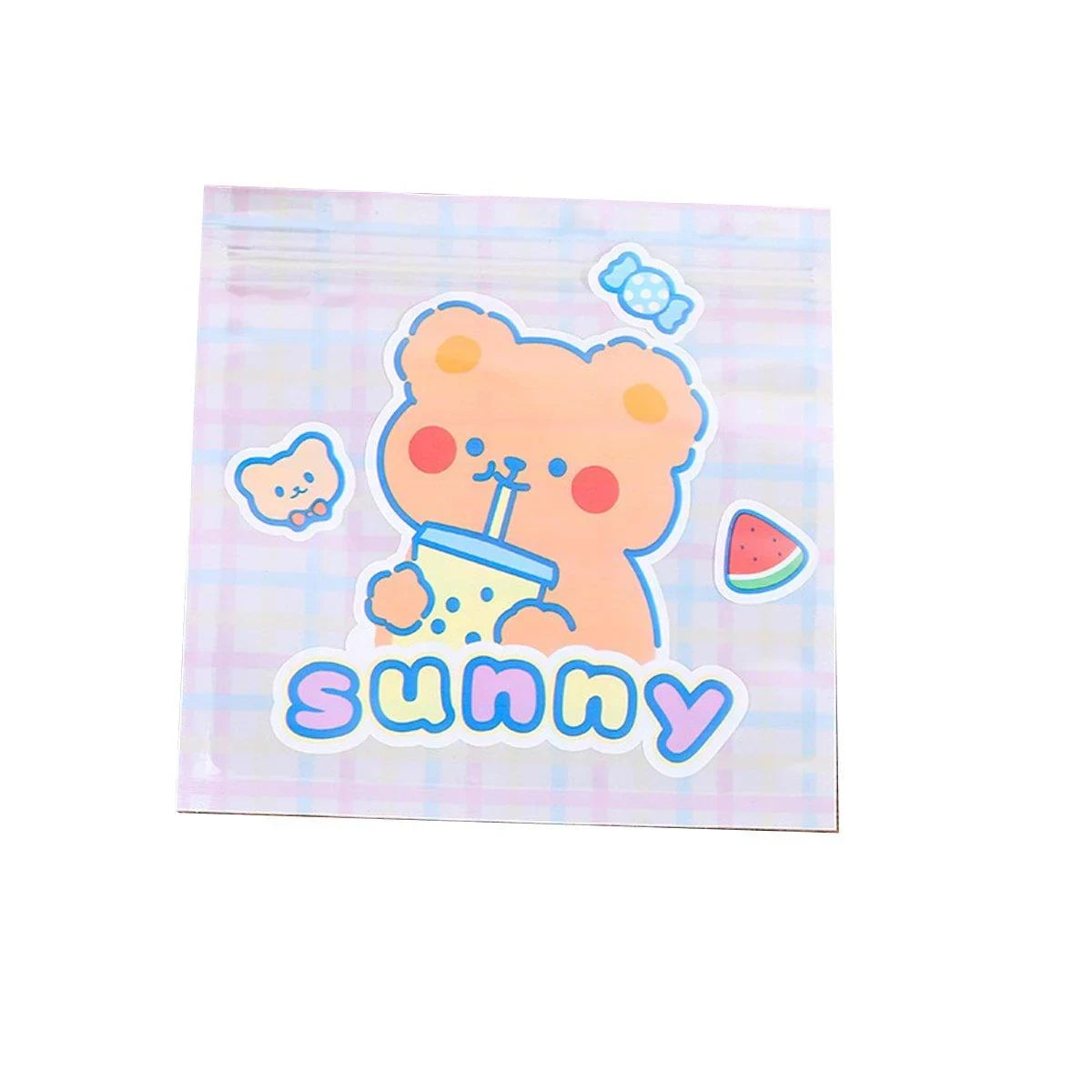 These cute cartoon Ziplock bags are perfect for keeping your snacks, candies, and cookies fresh and secure.