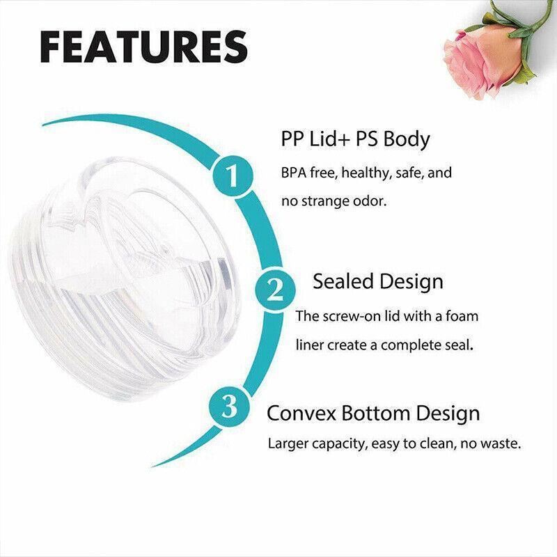 50-200X Mini Sample Bottle Cosmetic Makeup Jar Pot Face Cream Lip Balm Container