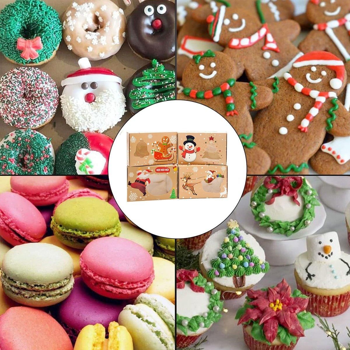 Christmas Candy Boxes with Window 12PCS
