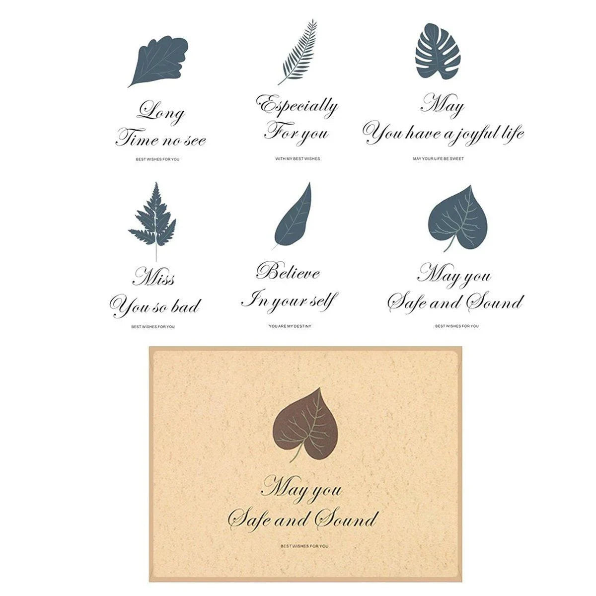 6 PCS Retro Greeting Cards With Envelopes