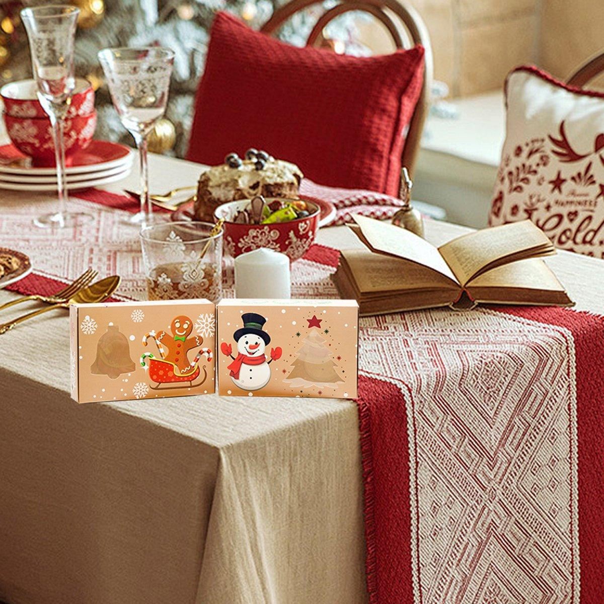 Christmas Candy Boxes with Window 12PCS