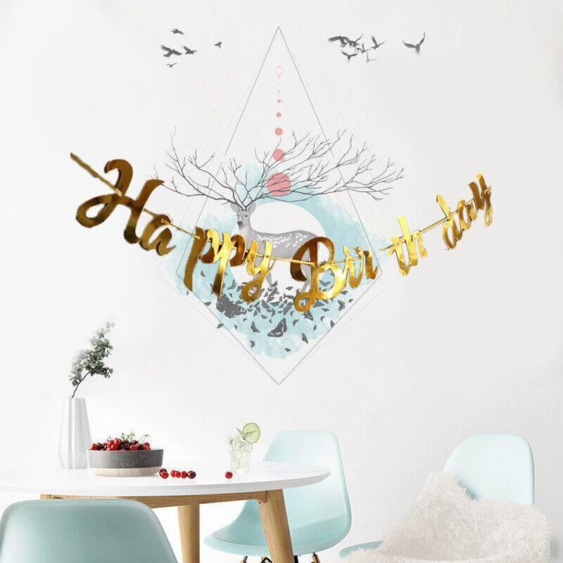 Happy Birthday Banner Party Decorations 3Colors 1PC