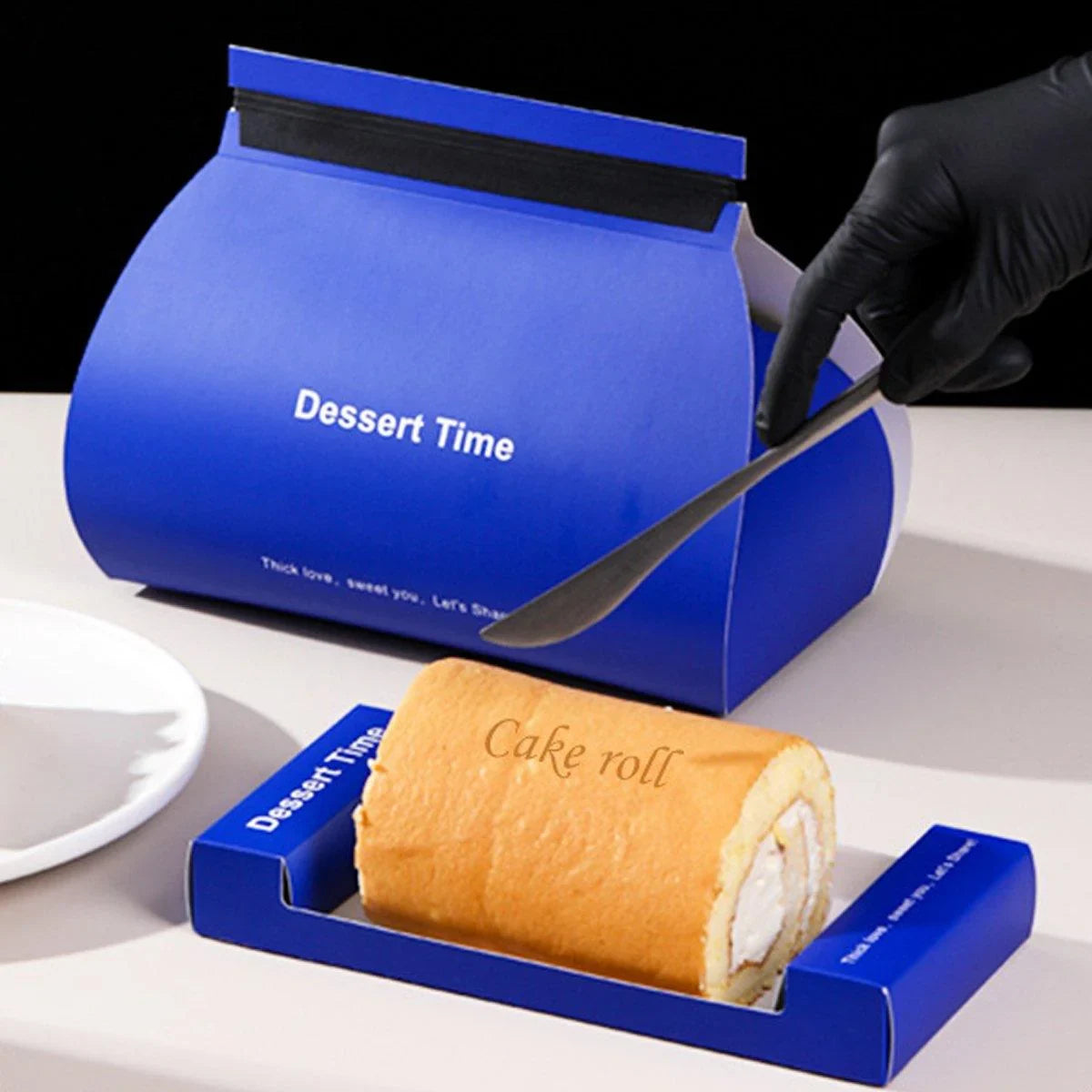 Food-Grade Paperboard Stylish Cake and Mousse Pastry Boxes 10pcs