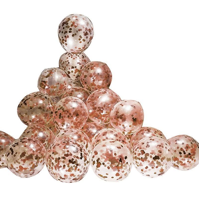 30cm Confetti Balloons Glitter Clear Latex 10PCS