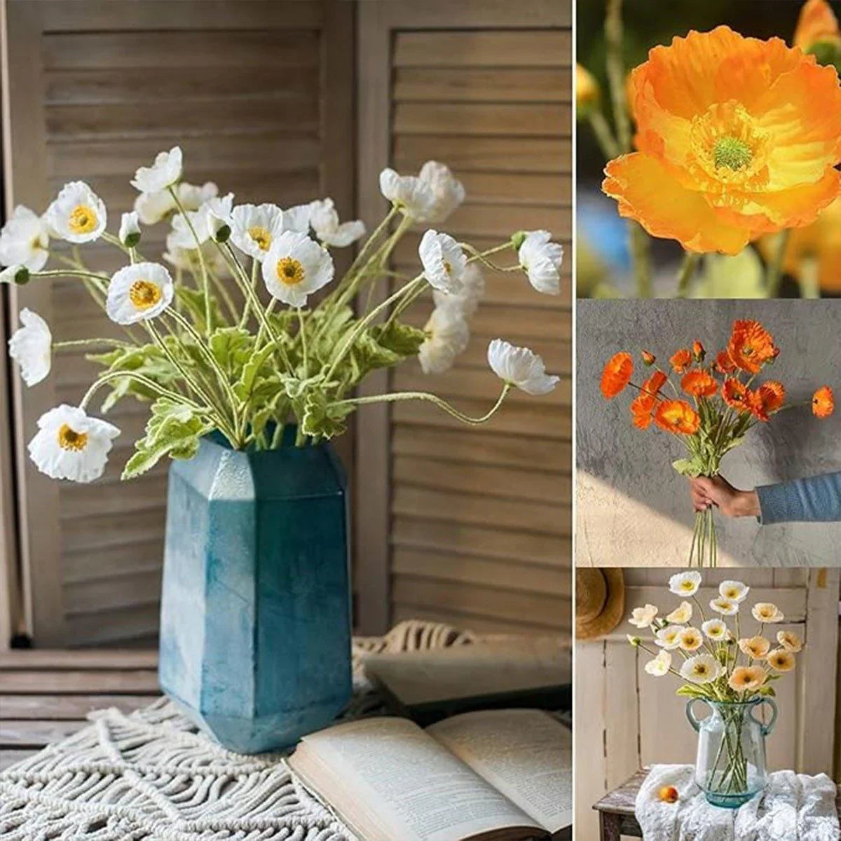 10PCS Simulation Flocking Corn Silk Flowers