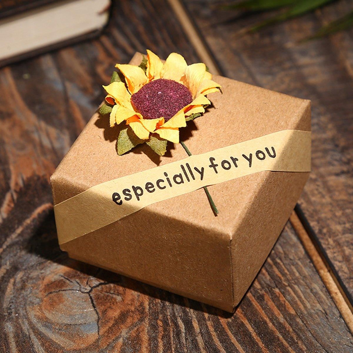 Kraft Paper Jewelry Gift Boxes 50PCS