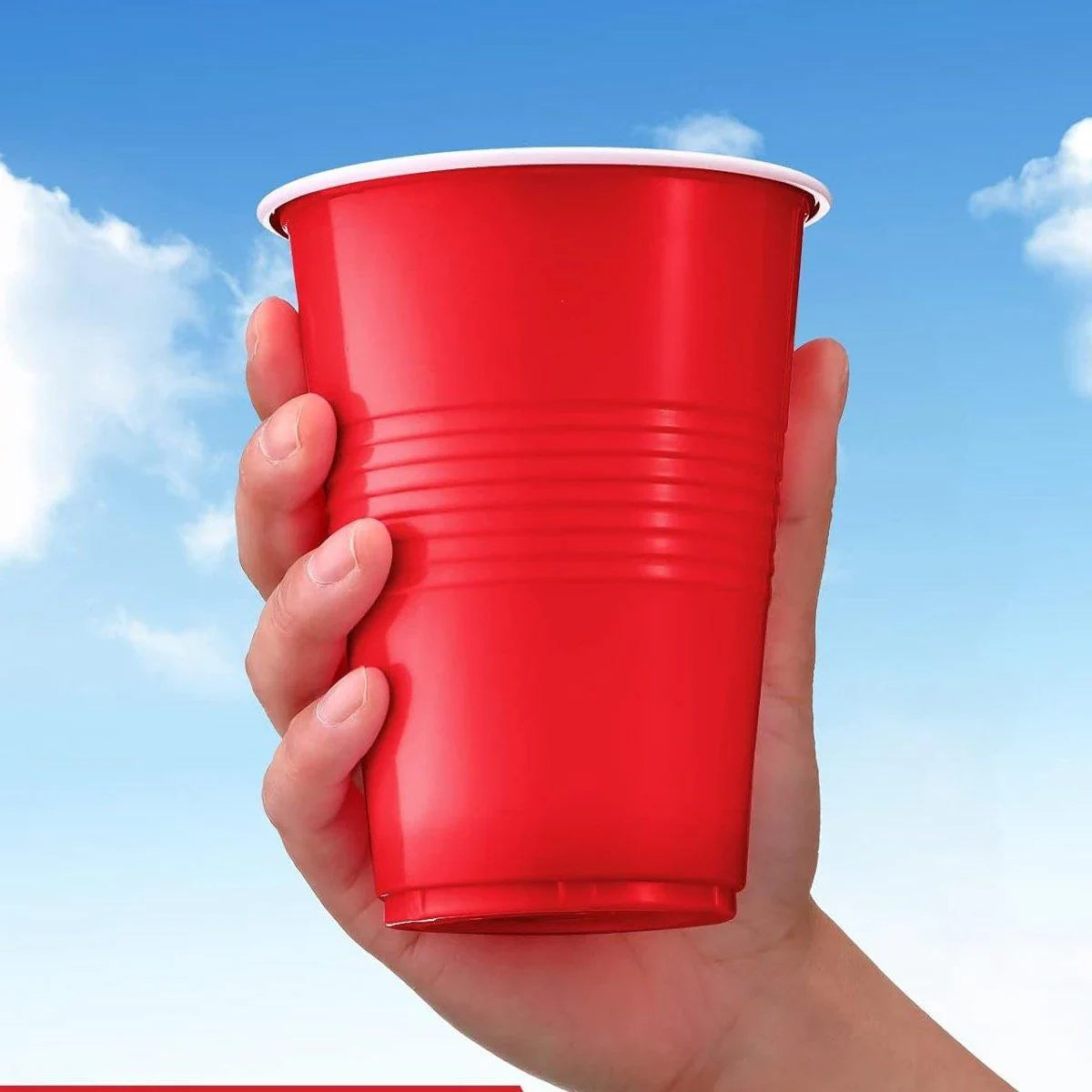 Reusable Red Plastic Party Cups 50PCS