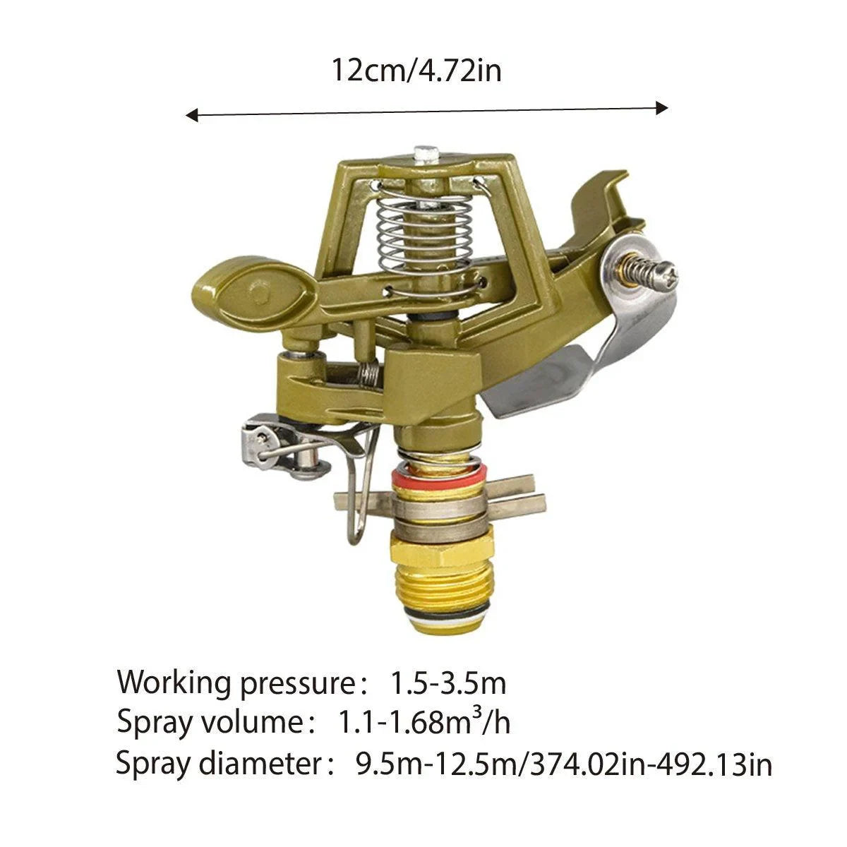 Garden Lawn Sprinkler Rotating Head  Nozzle 1PC