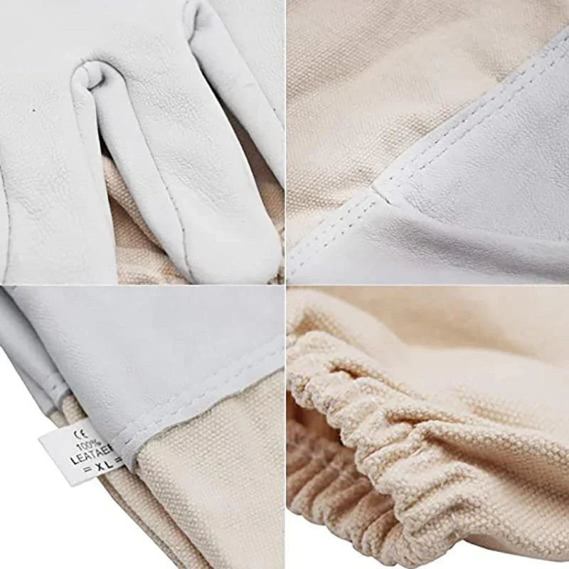 Goatskin Protective Bee Keeping Vented Long Sleeve Beekeeping Gloves 1 Pair