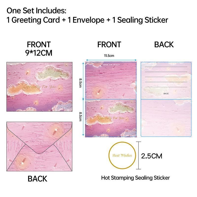 Card Stock Post Card Mini Envelope Set 30PCS