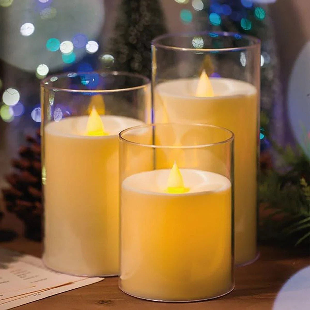 Simulation Swing LED Electronic Candle 3PCS