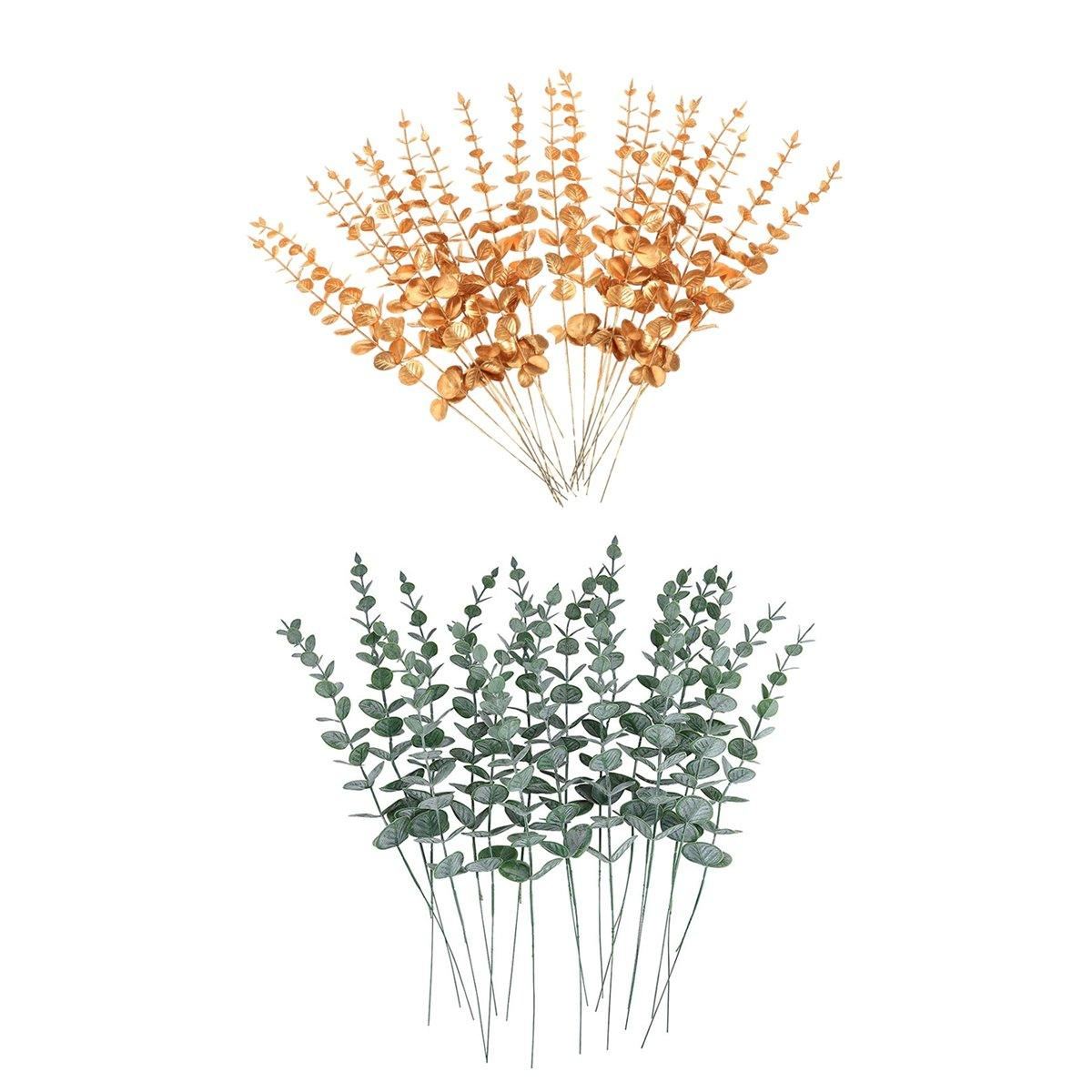 20PCS Eucalyptus Leaves Plastic