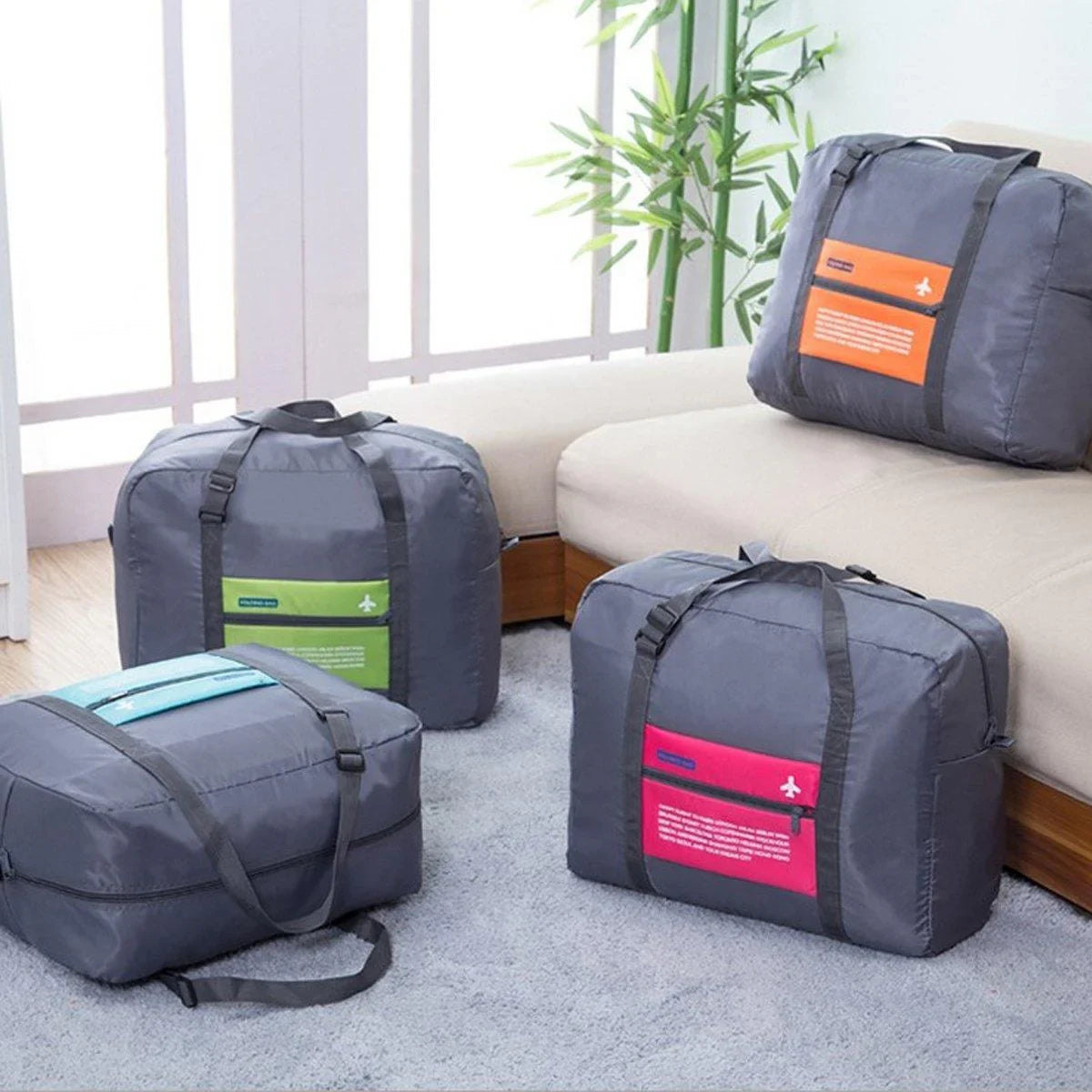 Duffel Storage Bag Waterproof Nylon 4 Colors 1 Piece
