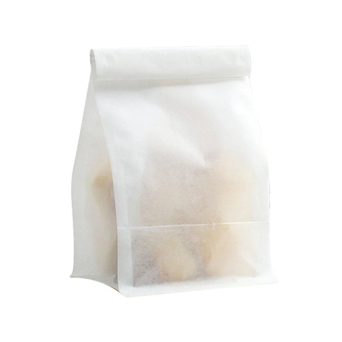 50PCS Oil-proof Self-standing Baking Packaging Seal Bag
