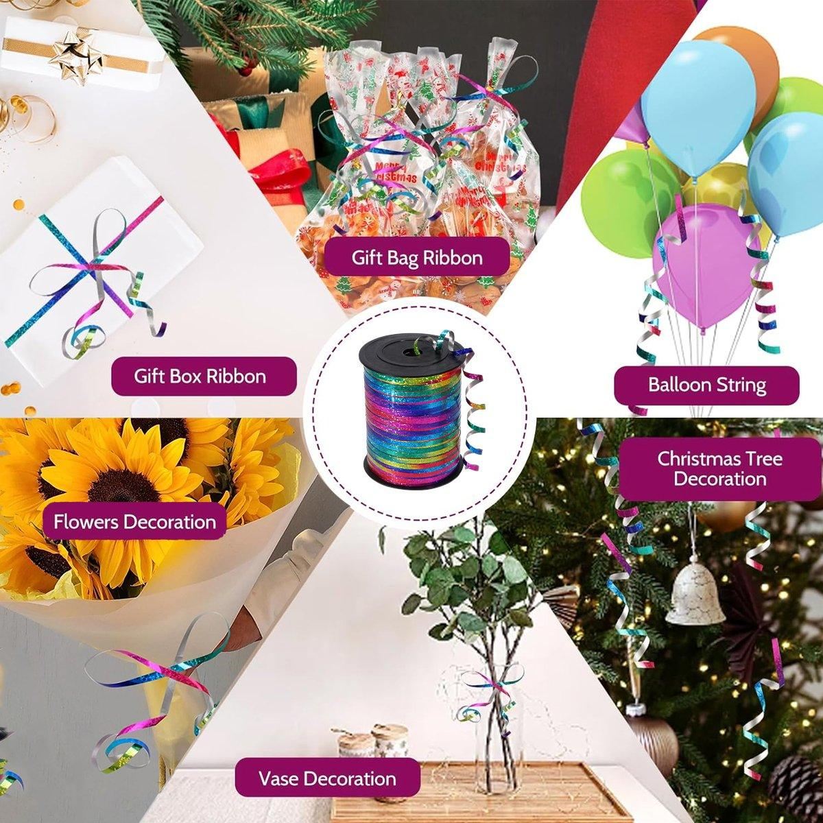 Glitter Laser Ribbon Party Banners Pull String Tie