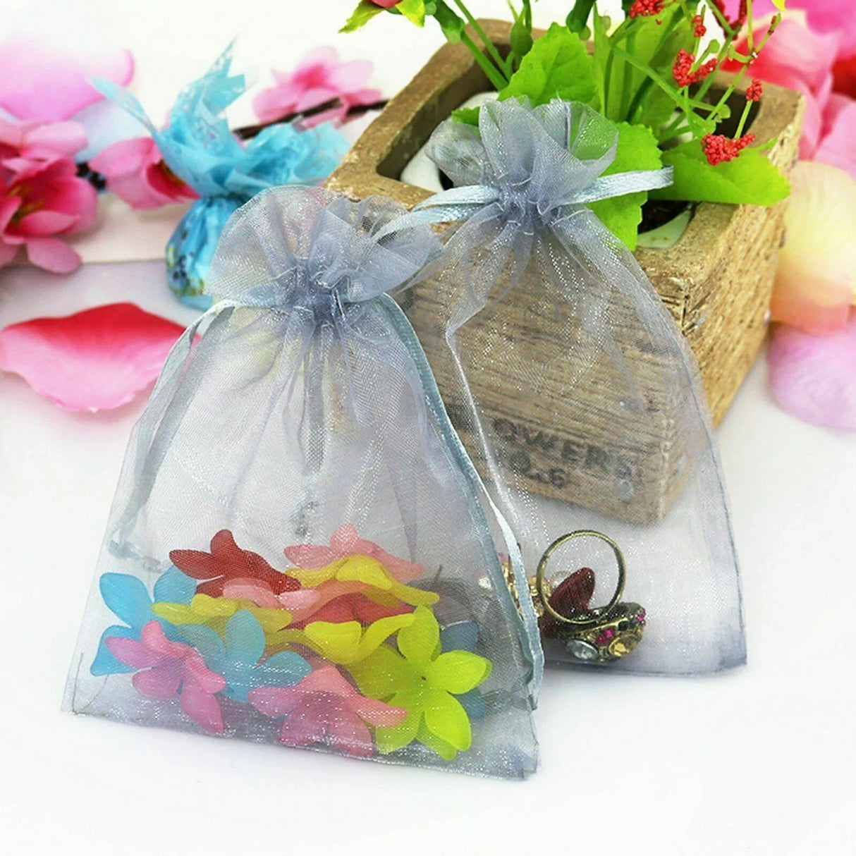 Organza Bags Drawstring Multi-Colour 10-50 Pack