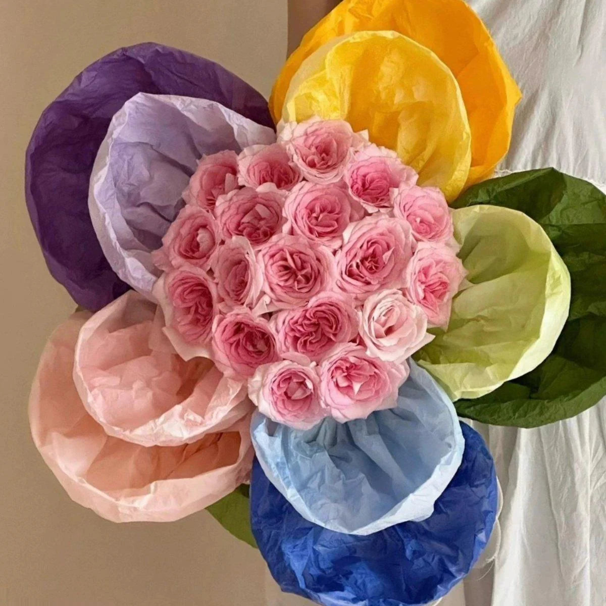 Add a touch of elegance to your flower bouquets with these vibrant and durable pleated Chennai papers.