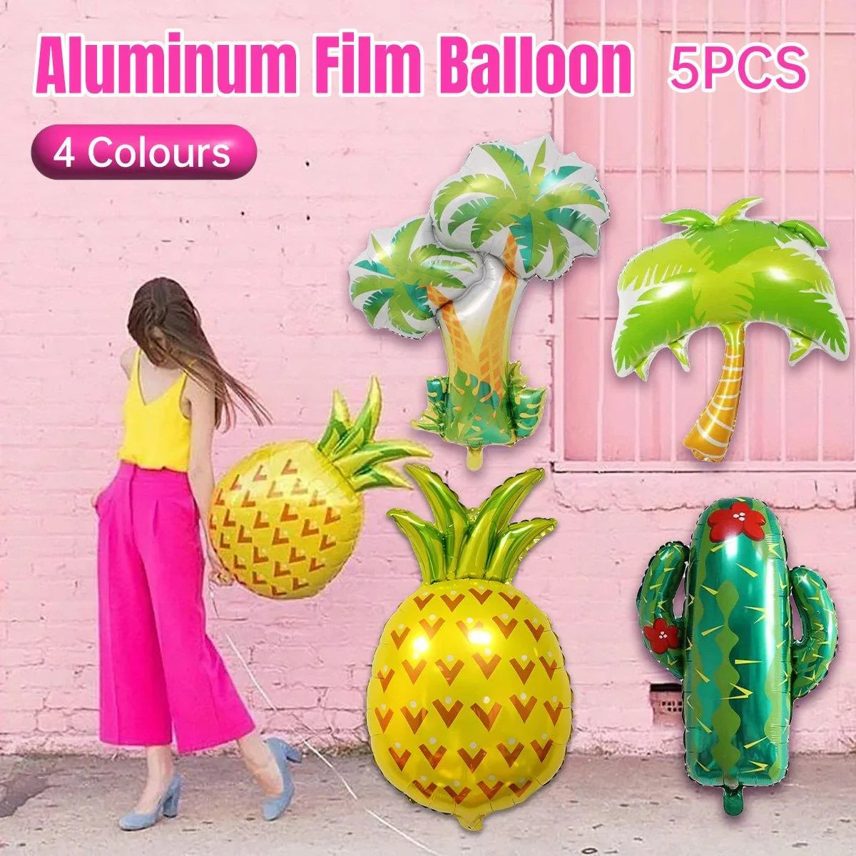 5PCS Colourful Aluminium Foil Balloons