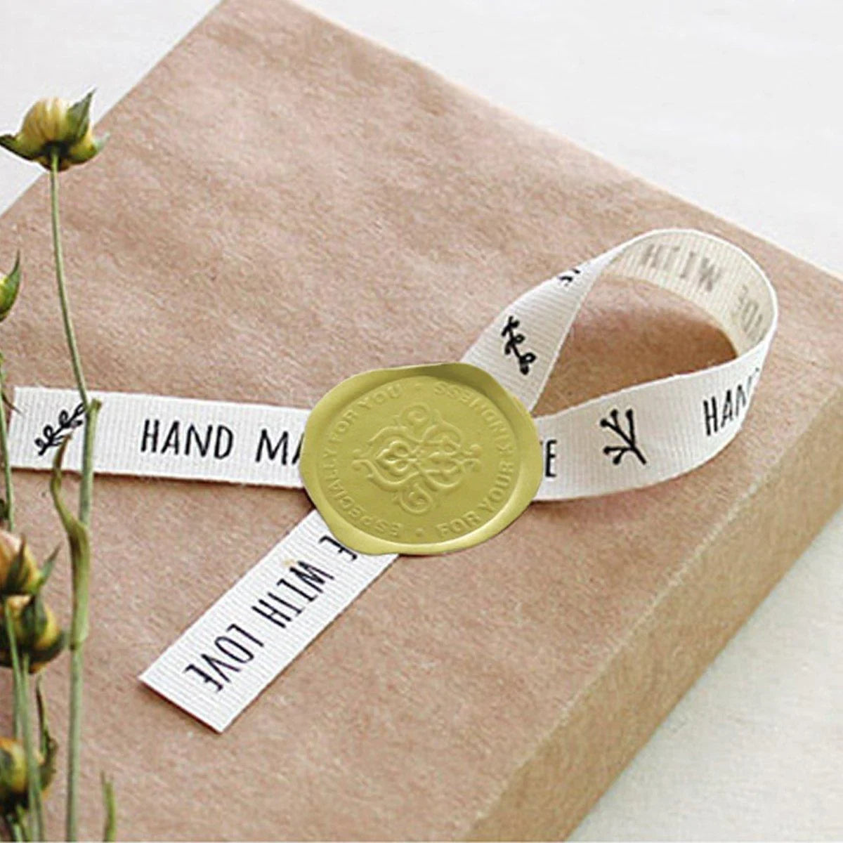 Self-Adhesive Golden Stickers for Packaging 400PCS