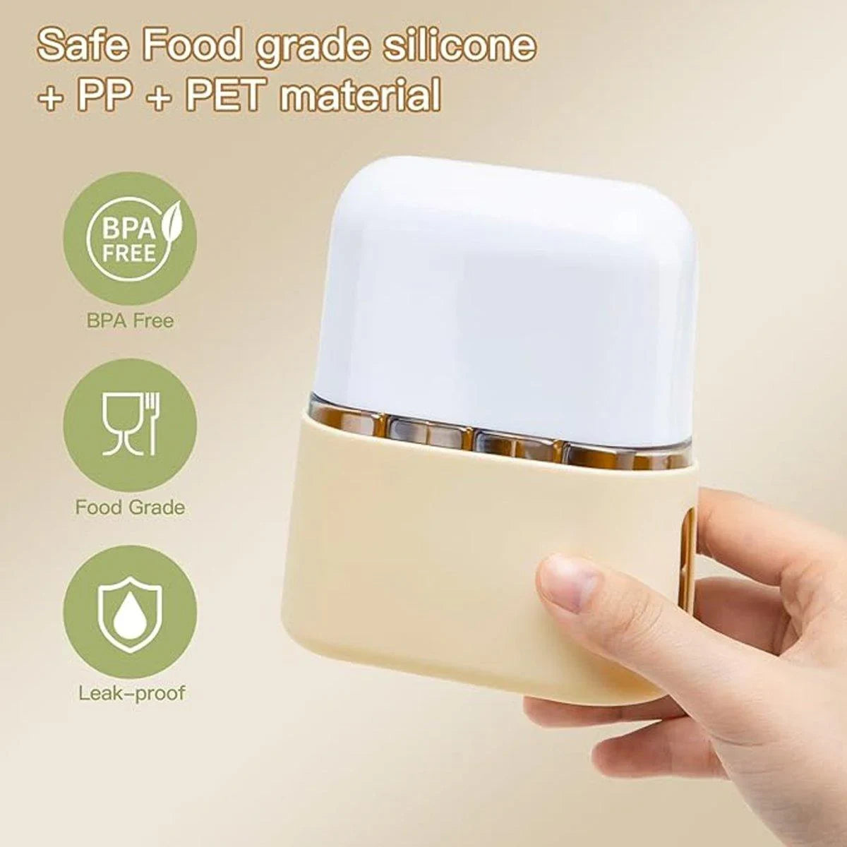 Portable Transparent Plastic Bottling 3 Colors 1Set