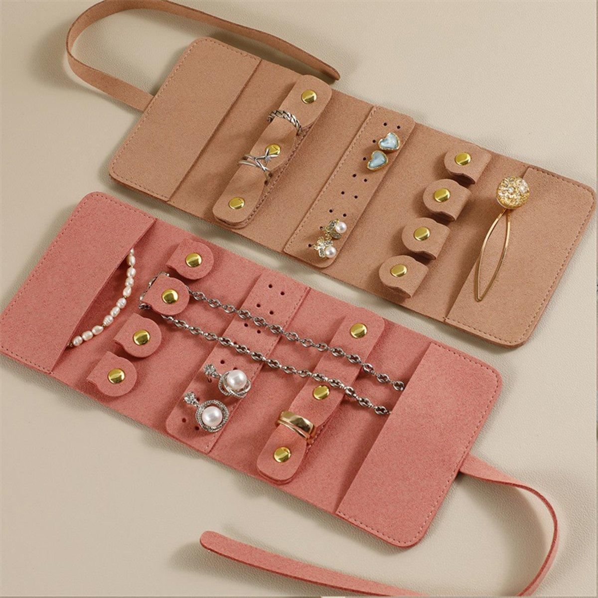 Travel Portable Jewelry Organizer Pouch 9Colours 1PC