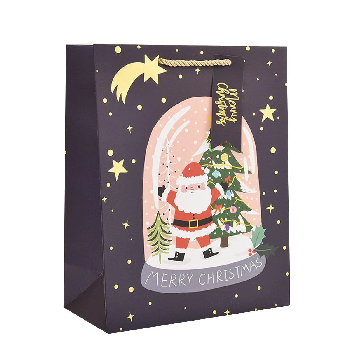 12PCS Christmas Paper Gift Bags Set Xmas Tote
