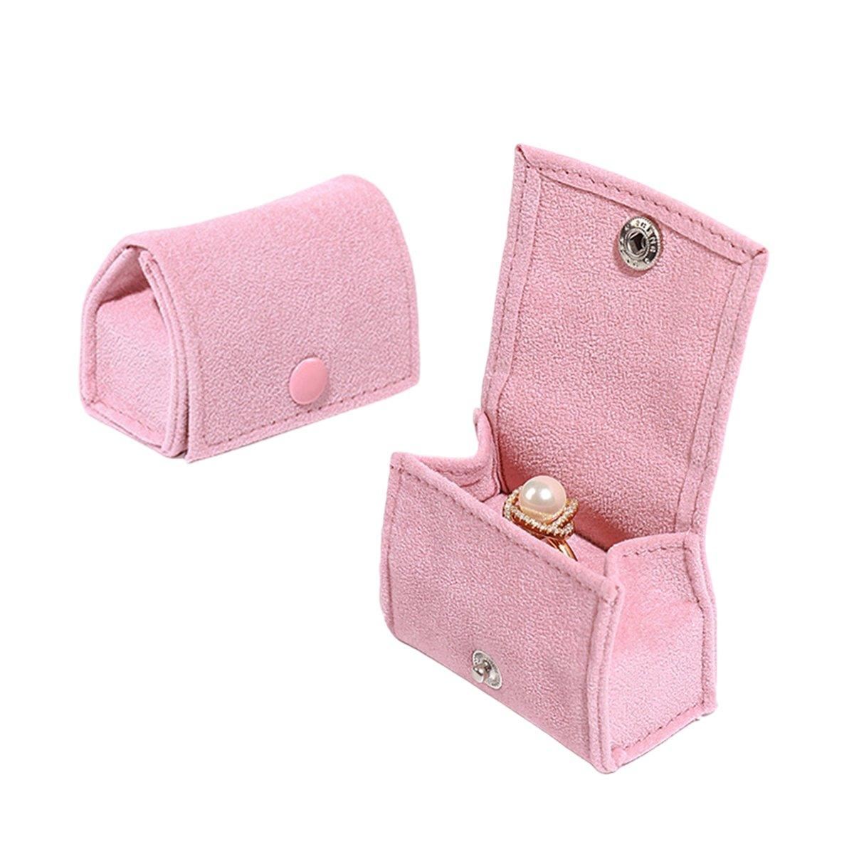 Premium Fabric Mini Rings and Earrings Jewelry Boxes 5PCS