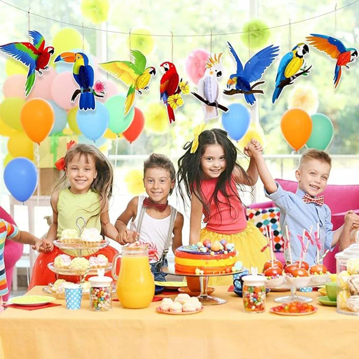 6/9/12pcs Parrot Charm Party Decoration