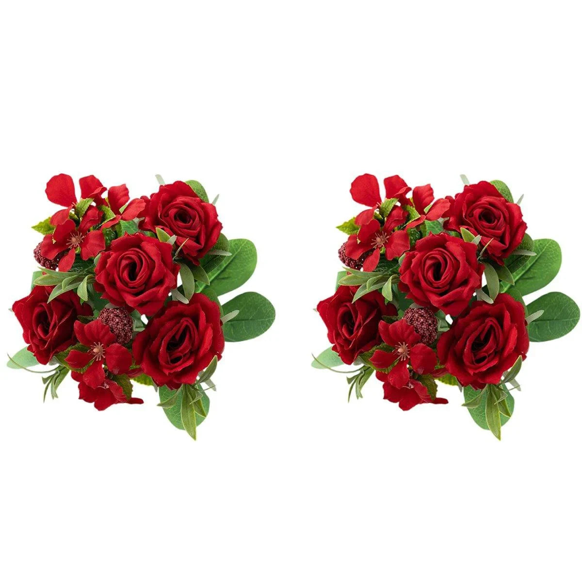 Artificial Flower Rose Bouquets 2PCS