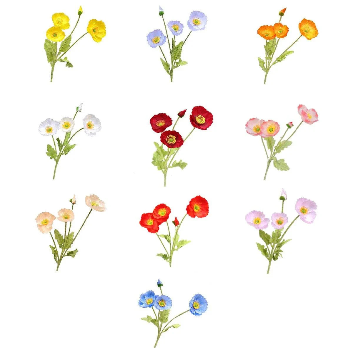 10PCS Simulation Flocking Corn Silk Flowers