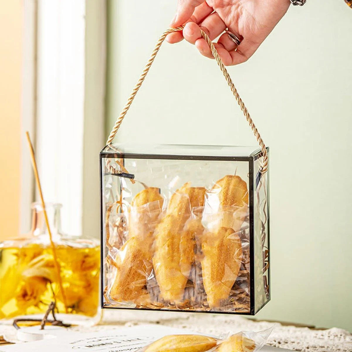 PET Plastic Candy Boxes with Handles Clear Display 20PCS