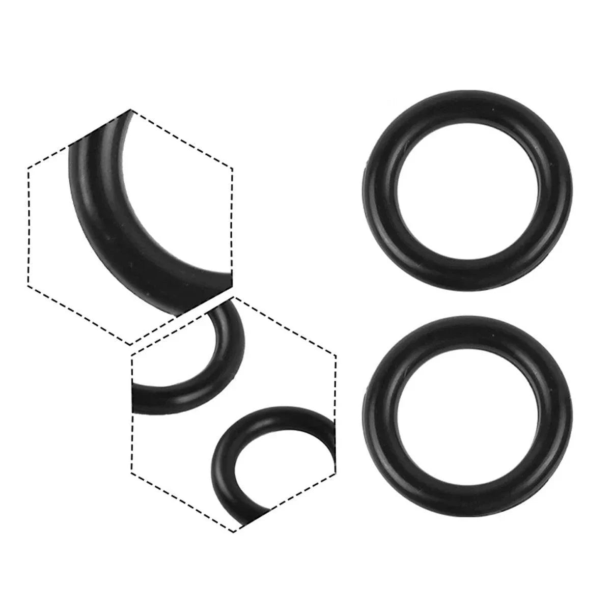 Rubber Gasket Ring Water Leak Proof 100PCS