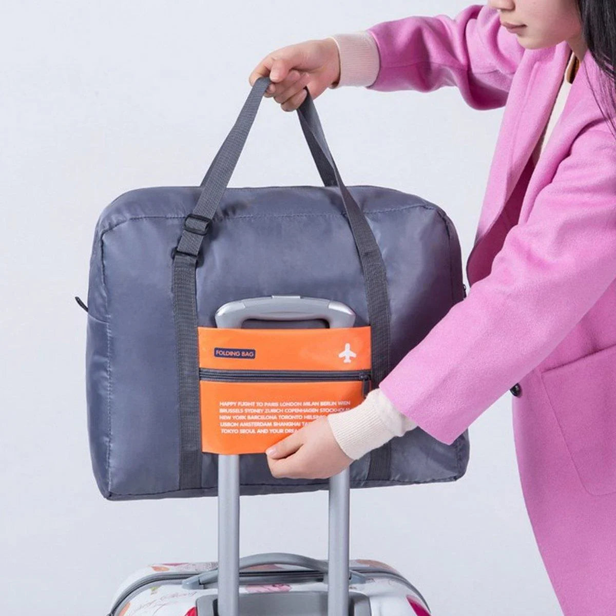 Duffel Storage Bag Waterproof Nylon 4 Colors 1 Piece