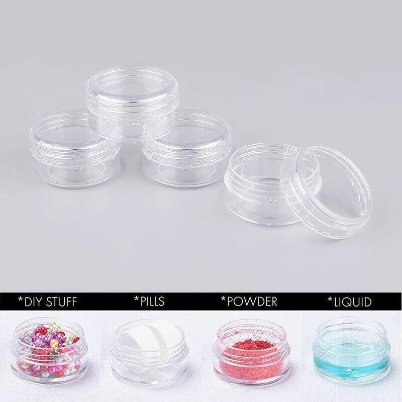 50-200X Mini Sample Bottle Cosmetic Makeup Jar Pot Face Cream Lip Balm Container